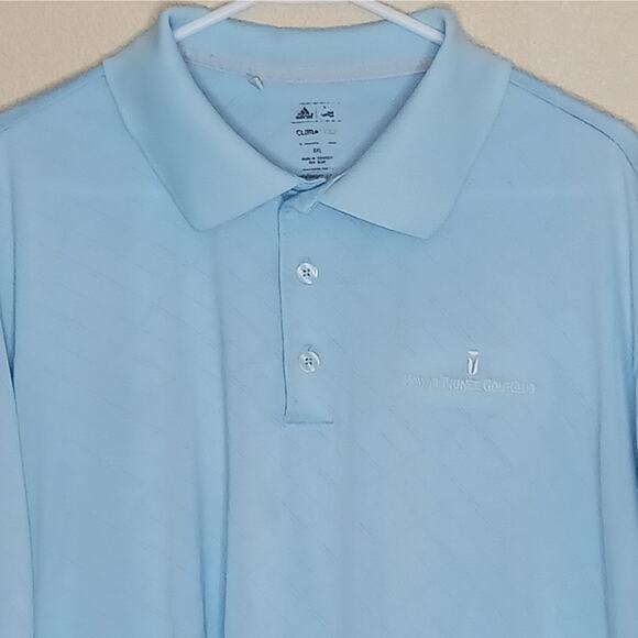 Adidas Polo Shirt Mens 2XL Blue Climacool Short Sleeve Hawaii Prince Golf Club - Picture 3 of 10